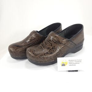 Dansko Leather Casual Slip On Mule Clog Shoe Womens Size 10 40 906530202 Brown